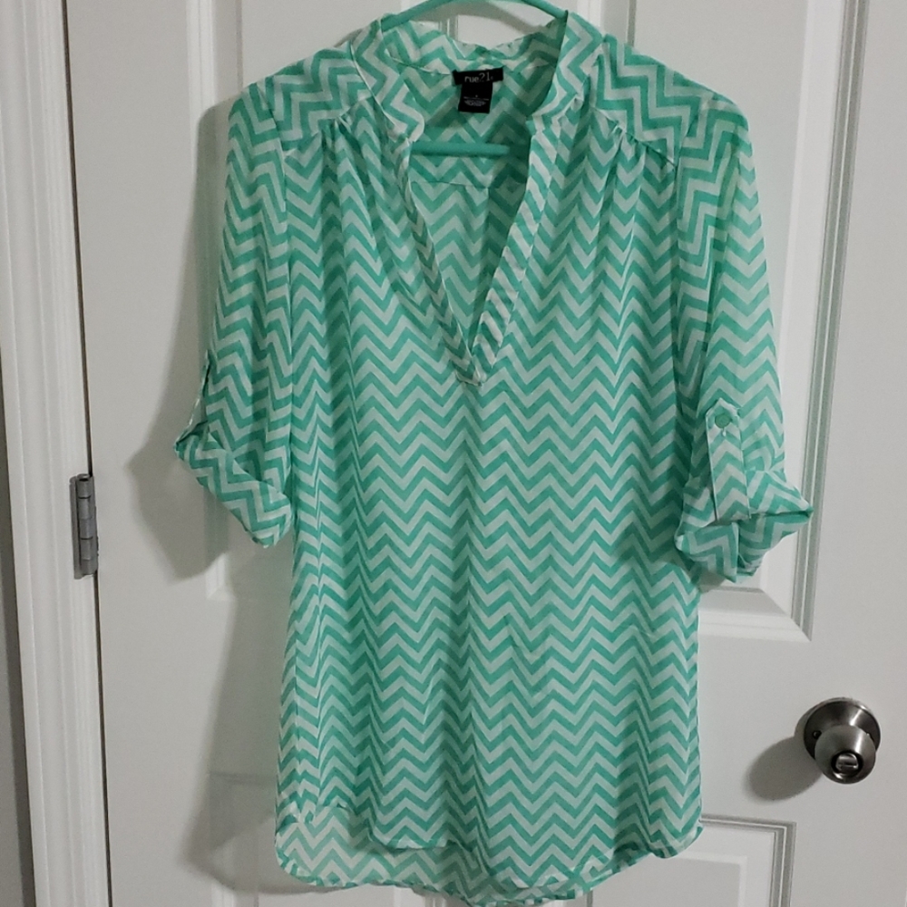 Chevron tunic top